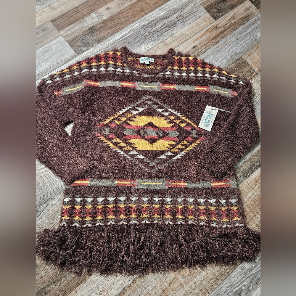 Cozy Multicolor Geometric Sweater